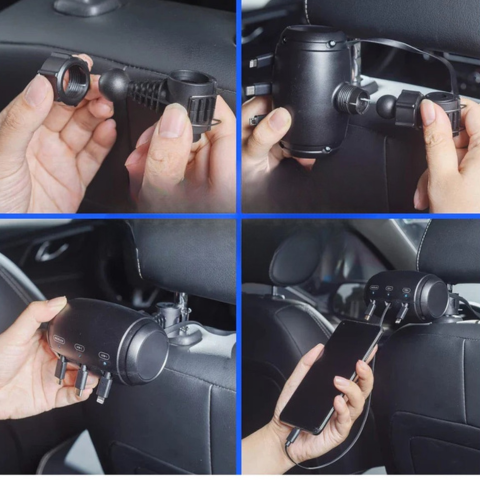 Bil-laddare med flera portar — Perfekt för alla dina enheter