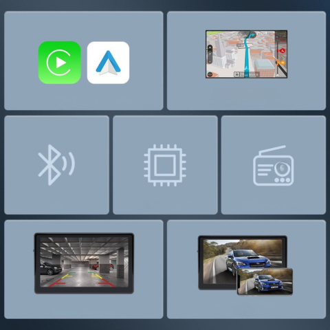 Intelligenter Auto-Bildschirm – Navigation, Musik und Kamera