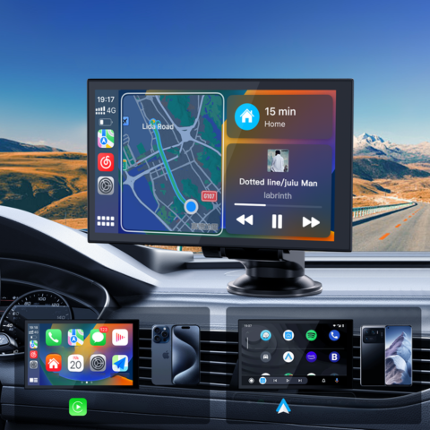 Schermo Tattile Portatile — GPS, Musica & Controllo Vocale