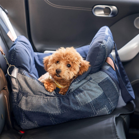 犬用ポータブルバスケット — 家と車での快適さ