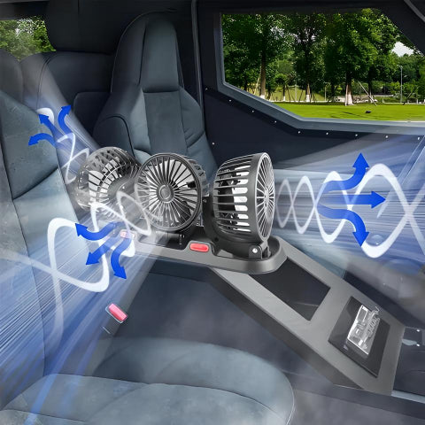 Mini Ventilator Met Drie Koppen – Optimale Frisheid In De Auto