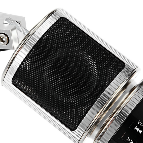 Ηχεία Μοτοσικλέτας Για Τιμόνι — Ασύρματη Bluetooth, Ράδιο FM Και Θύρα USB