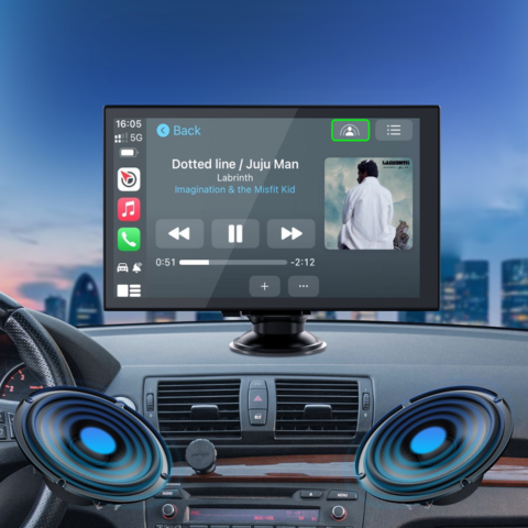 Schermo Tattile Portatile — GPS, Musica & Controllo Vocale