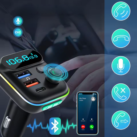 FM Bluetooth zender voor auto — Duidelijke oproepen & Draadloze muziek