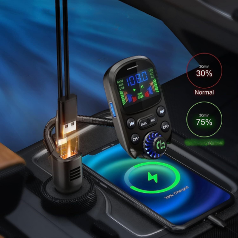 FM-Multifunktionssender für das Auto — Musik & Sprachassistent