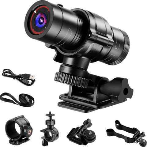 Vodotesná kamera na riadidlá a prilbu – ideálna na cyklistiku a motocykle