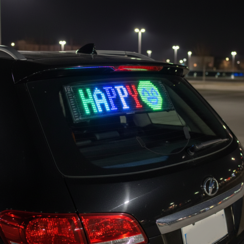 Programmable LED Panel For Car — Modern Communication & Style
