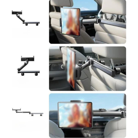 Wsparcie tabletu na zagłówku — przyjemna podróż i wolne ręce z tyłu