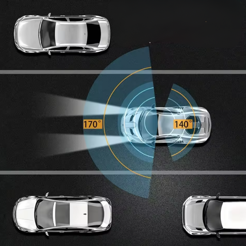 Dashcam Doble Full HD Coche - Visión Nocturna + Cámara Interior