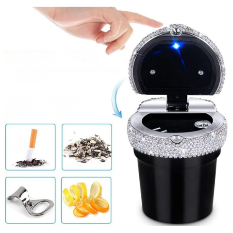 Genialna mini popielniczka samochodowa - elegancki design i zamknięcie chroniące przed dymem tytoniowym