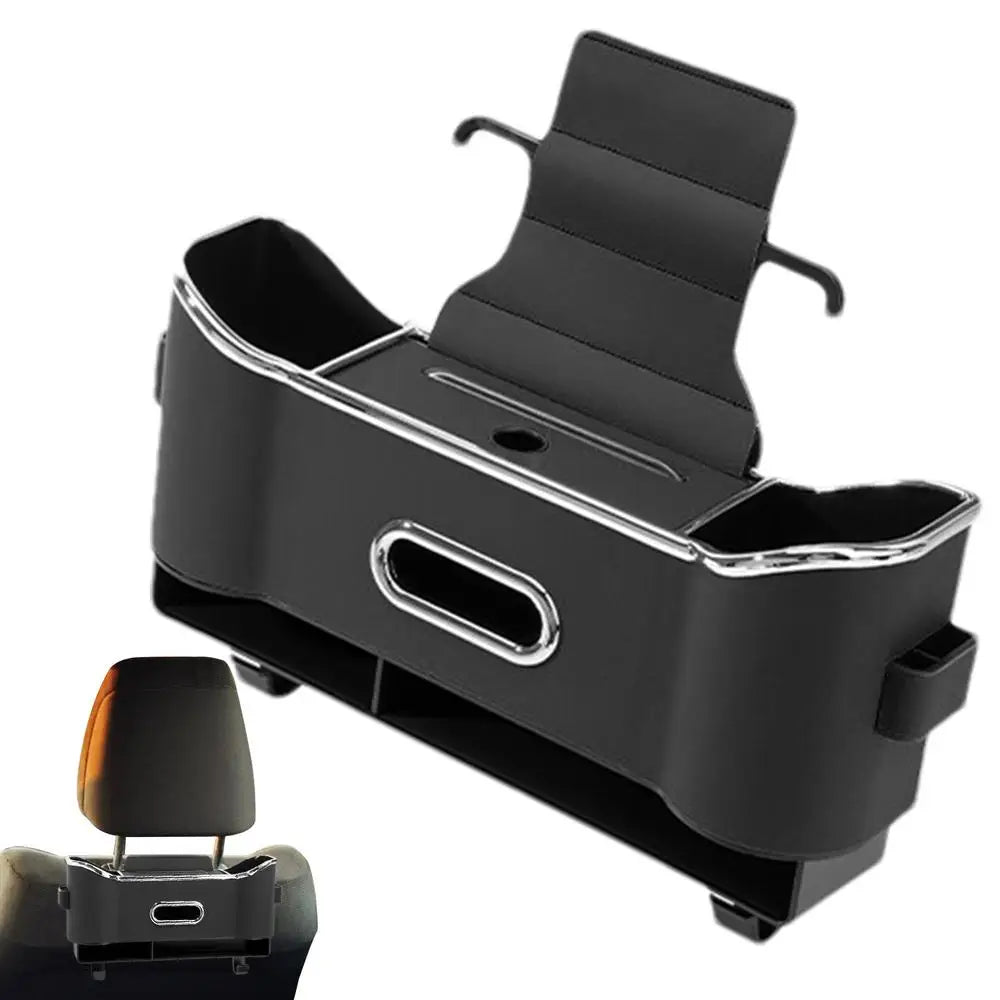 Rear Seat Organizer With Hooks And Storage Box - Optimized Space & Tidy Car