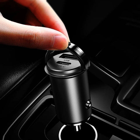 Συμπαγής Φορτιστής Αυτοκινήτου – Διπλή Θύρα USB και Γρήγορος