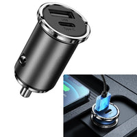Kompakt Autós Töltő – Két USB Port és Gyors Töltés 