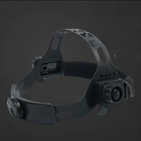 Automatisk mørkebrun svejsemaske med pandelampe 
