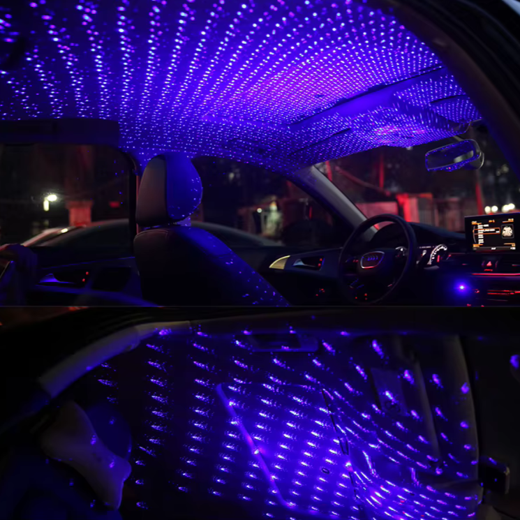 LED-Beleuchtung Sternenhimmel für Autodach — Magische Nachtatmosphäre 