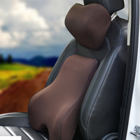 دعامة ميموري فوم لأسفل الظهر ووسادة مسند الرأس - مريحة ومريحة للظهر