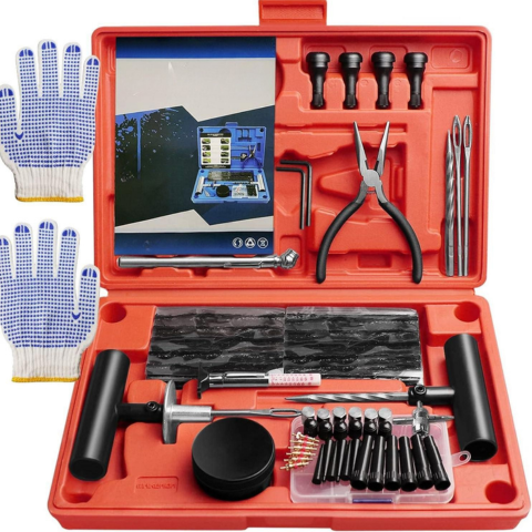 Kit de reparación de neumáticos para coche — Herramientas prácticas 100 piezas 