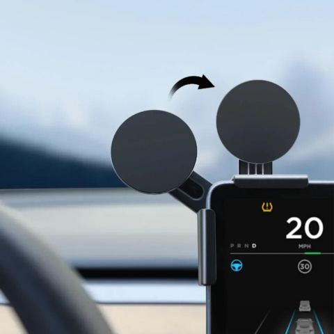Support Telefonico Per Tesla — Fissaggio Magnetico E Ricarica Senza Fili 