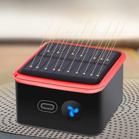 Purificatore D'aria Solare Per Auto — Compatto e Ricaricabile USB 