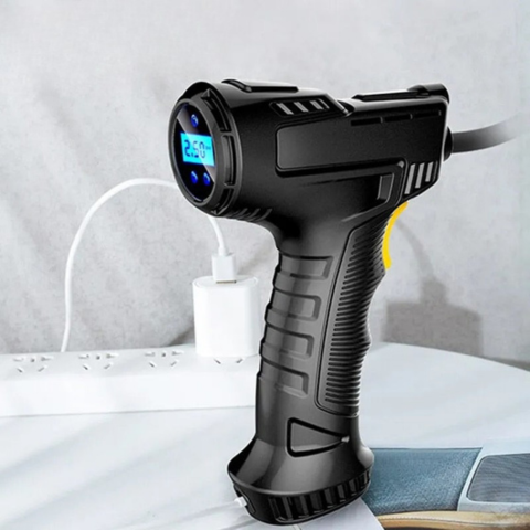 Compressore d'aria portatile — Gonfiatore intelligente con schermo LCD 