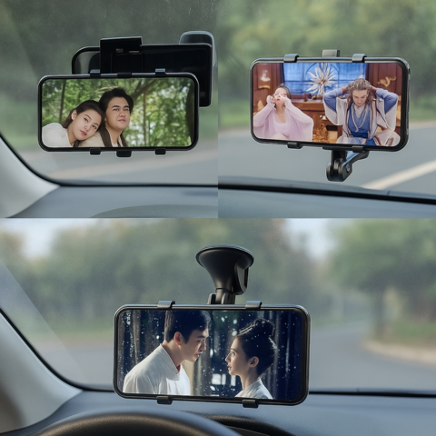 Supporto per Telefono Auto — Regolabile e Fissaggio Solido 