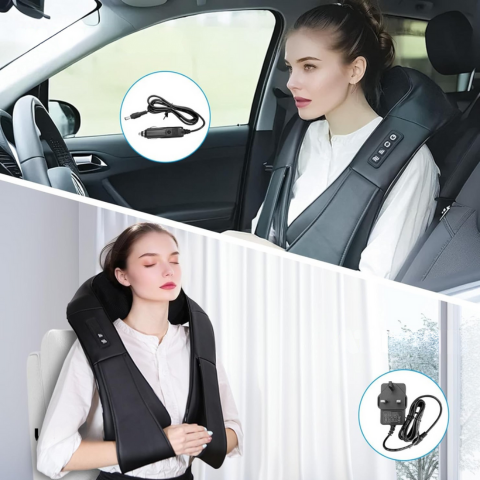 Dispositivo de Masaje Calentador — Relajación para Cuello, Espalda y Hombros 