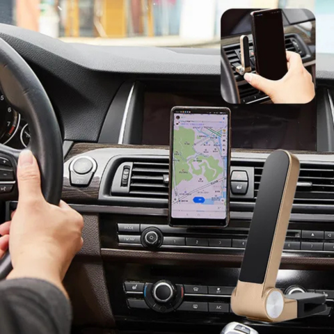 Supporto per telefono auto pieghevole — Comfort e sicurezza di guida 