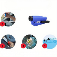Compact Security Tool — Window Breaker & Seat Belt Cutter 