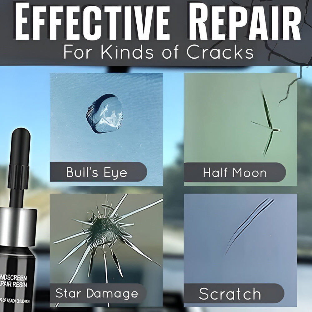 Repair glass cracks in just a few minutes 