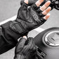 Half-finger leather gloves