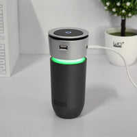 車用ポータブルイオン空気清浄機 USBケーブル付き — 臭いや汚染物質を除去します 